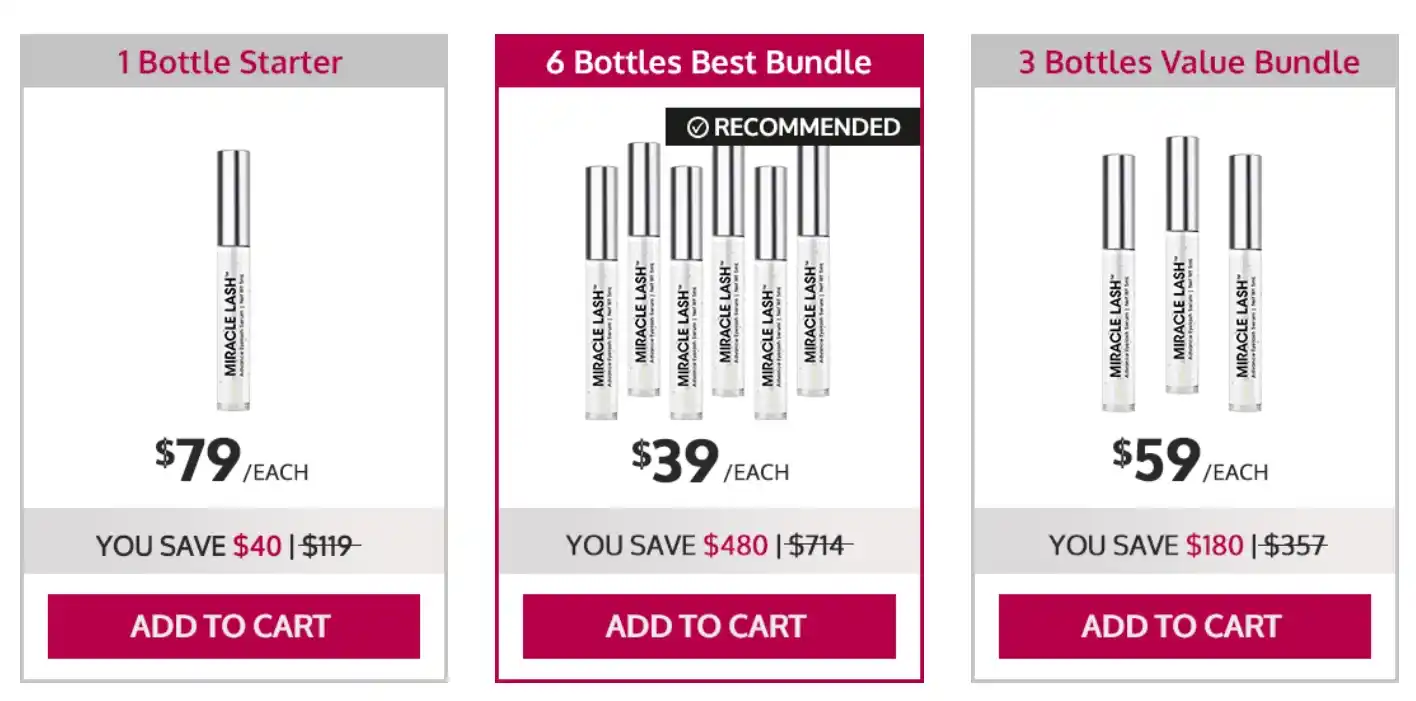Miracle Lash Price Packages
